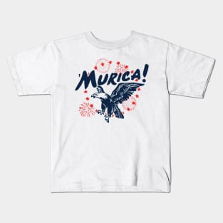 Murica america eagle Kids T-Shirt